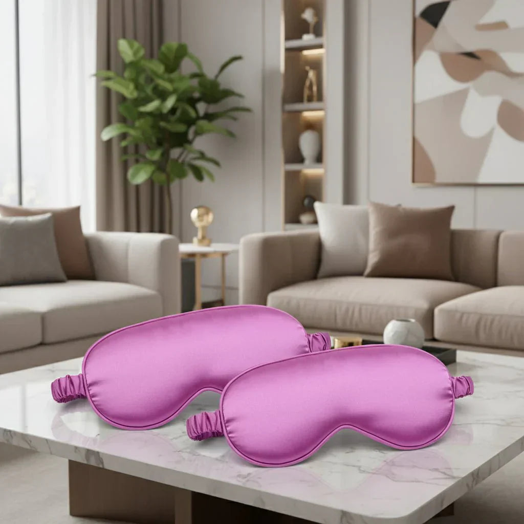 Mascherina per Dormire Leggera in Tessuto Effetto Seta LuminaSilk per Sonno Rilassato