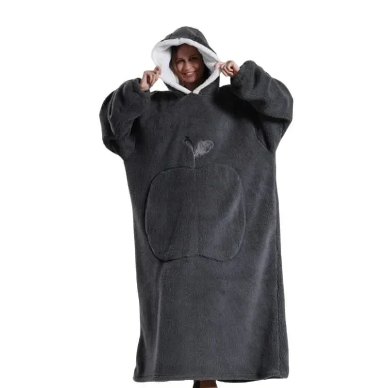 Felpa con Cappuccio Oversize in Pile Morbido per Massimo Comfort e Relax