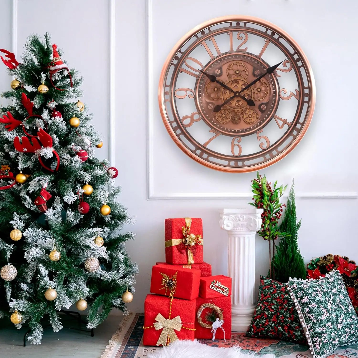 CopperTime Vintage Office Clock For Home And Workspaces