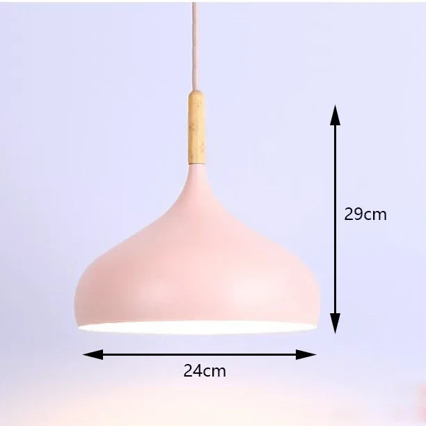 Aluminium Pendant Light With E27 Fitting In 8 Modern Colors