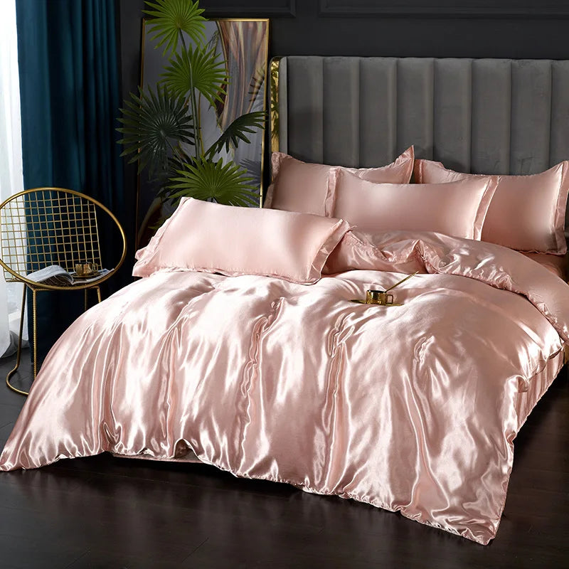 Premium Silk Bedding Set Exuding Luxury And Timeless Elegance