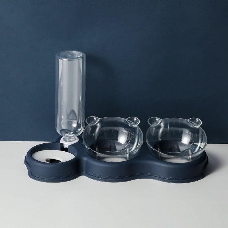 SafeFeast 3-in-1 Feeding Station With Drinking Dispenser And Raised Bowl