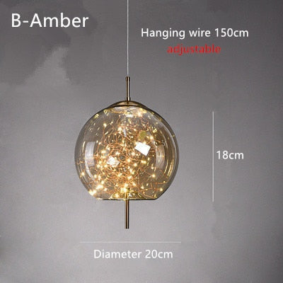 Aurora Glass Star Pendant Light For Modern Home Interiors