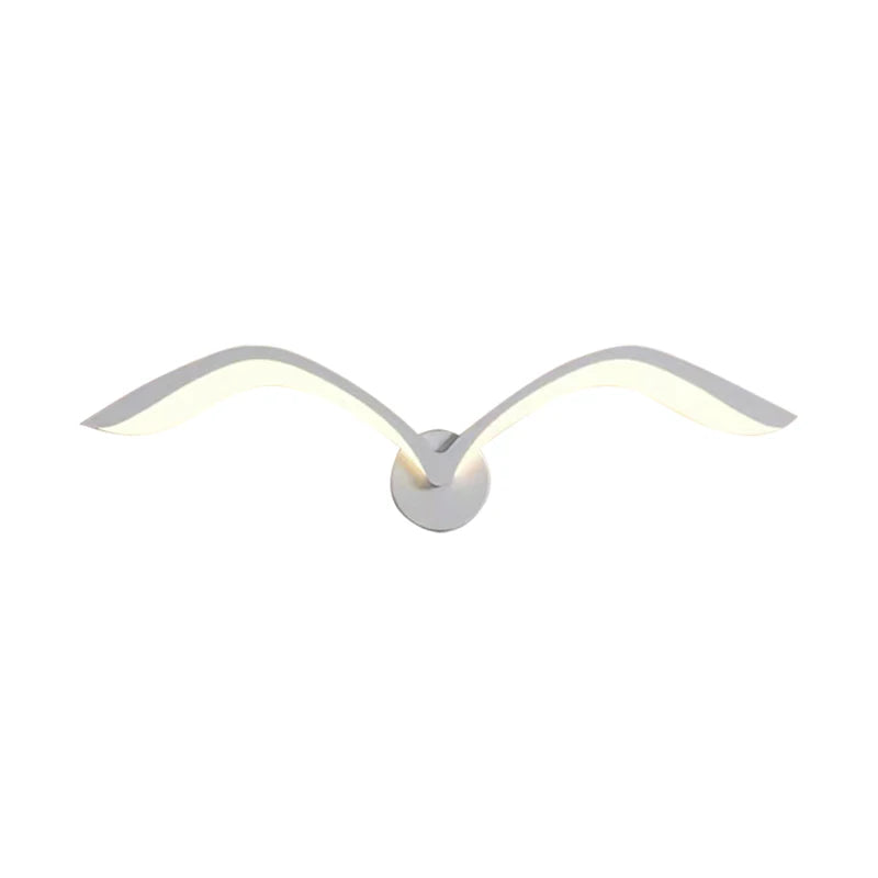 Seagull Shaped Wall Light Sconce For Serene Hallway Ambience And Soft Glow