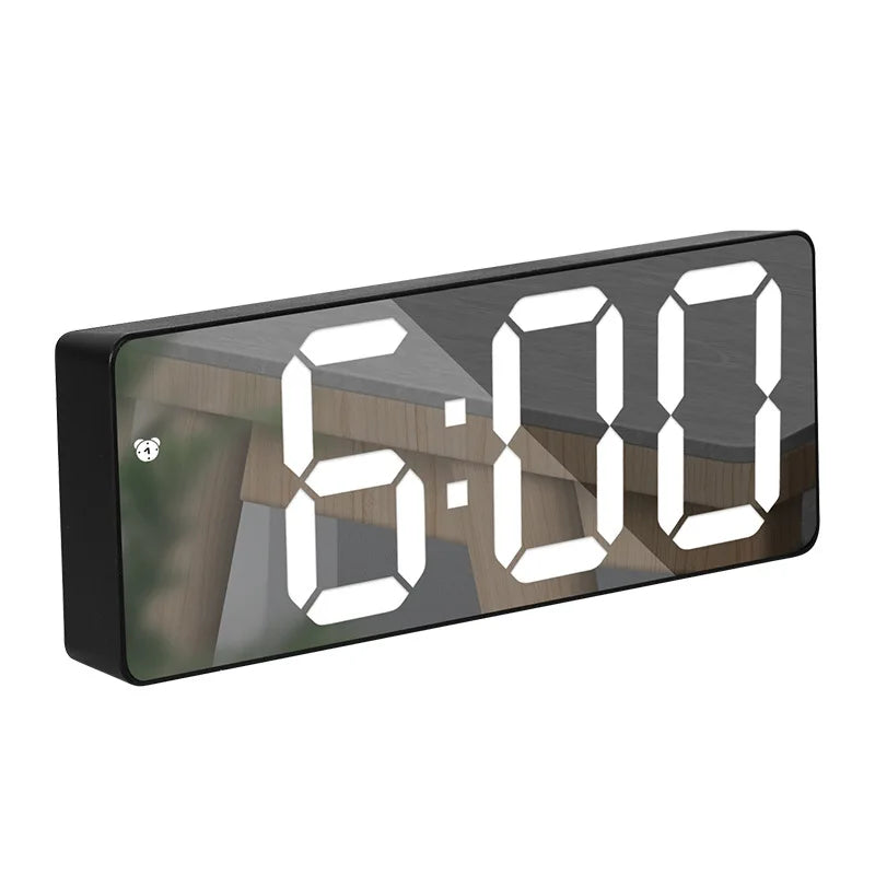 SmartWake Electronic Mirror Clock With Built-In Alarm Function