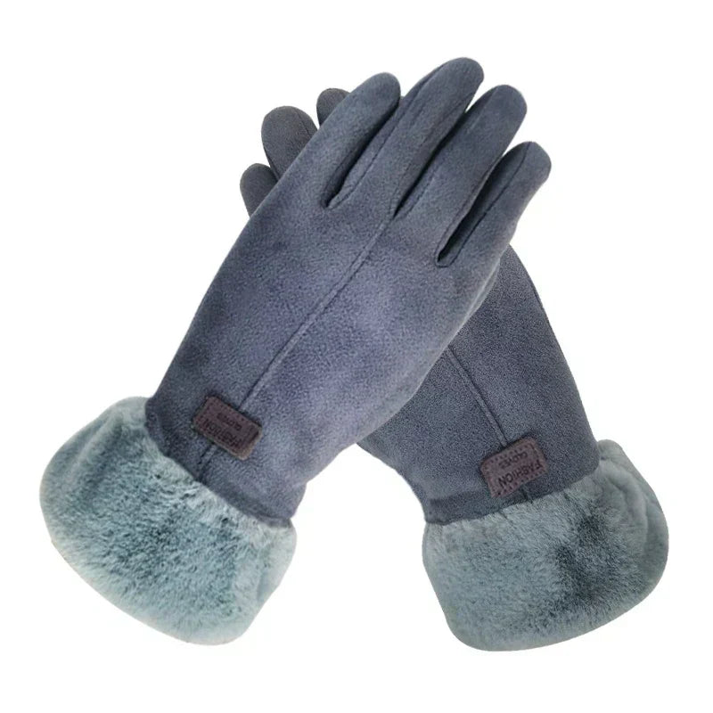 Pink Fleece Lined Winter Gloves For Warm Comfort And Style