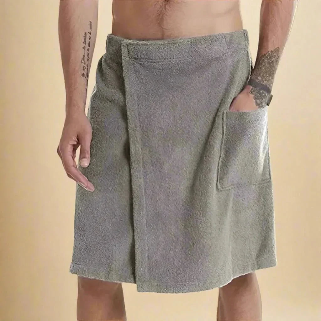 AquaFlex Wrap Portable Bath Towel With Elastic Fit