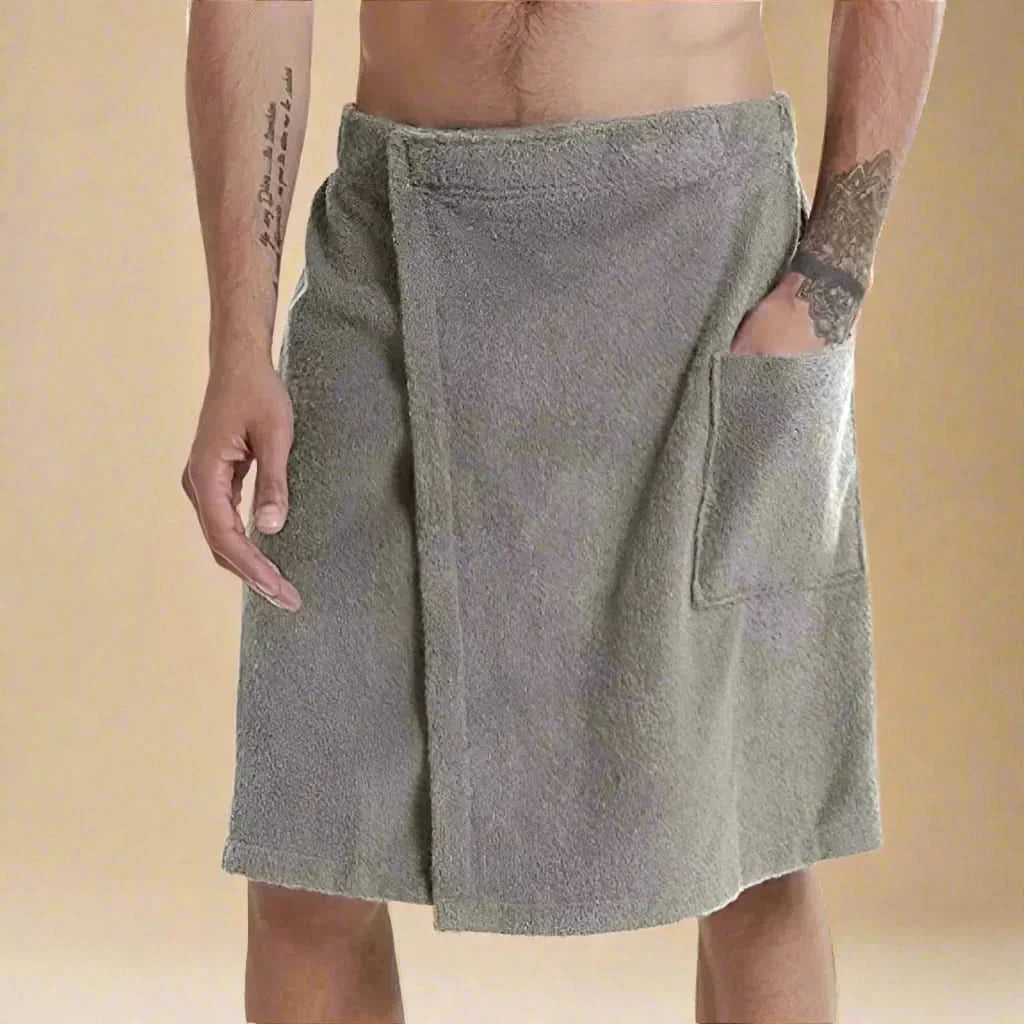 AquaFlex Wrap Portable Bath Towel With Elastic Fit
