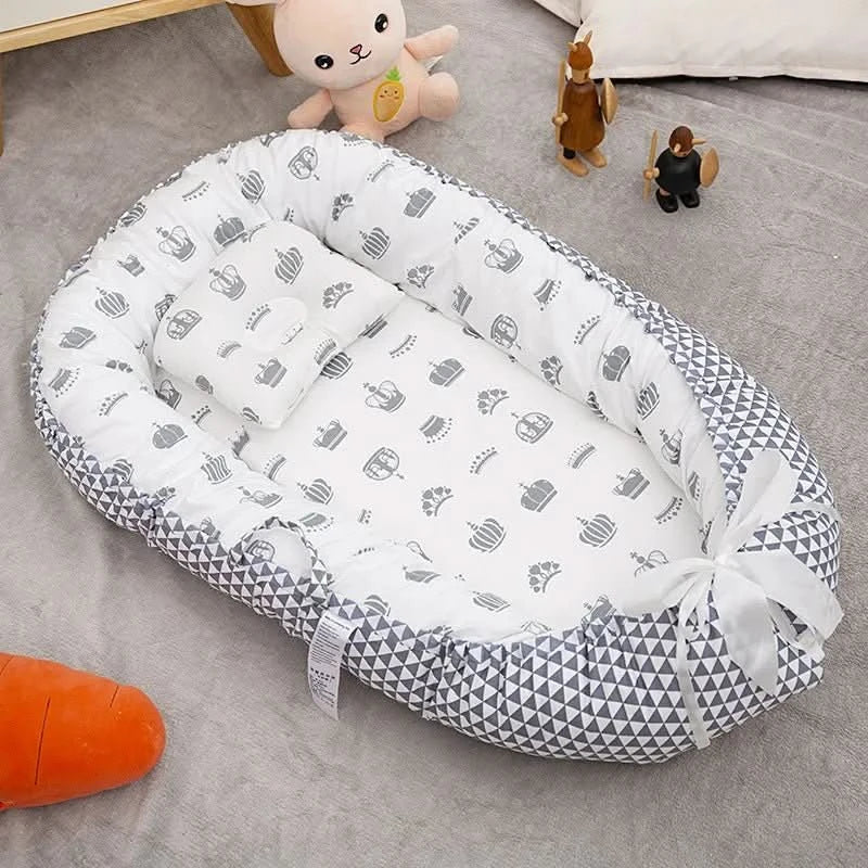 NookNest Foldable Baby Cot For Safe Sleep At Home And On The Go