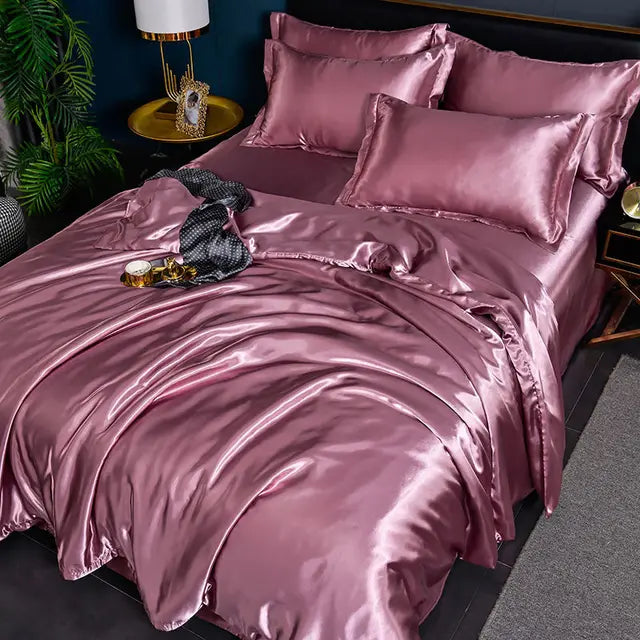 Lunara Satin Dynebetræk Fra Elegant Luksus Sengetøjsserie