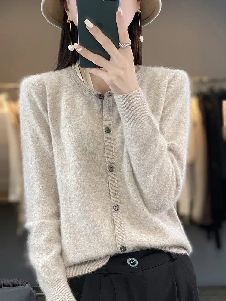 Celine Pure Cashmere Sweater Cardigan For Winter Warmth
