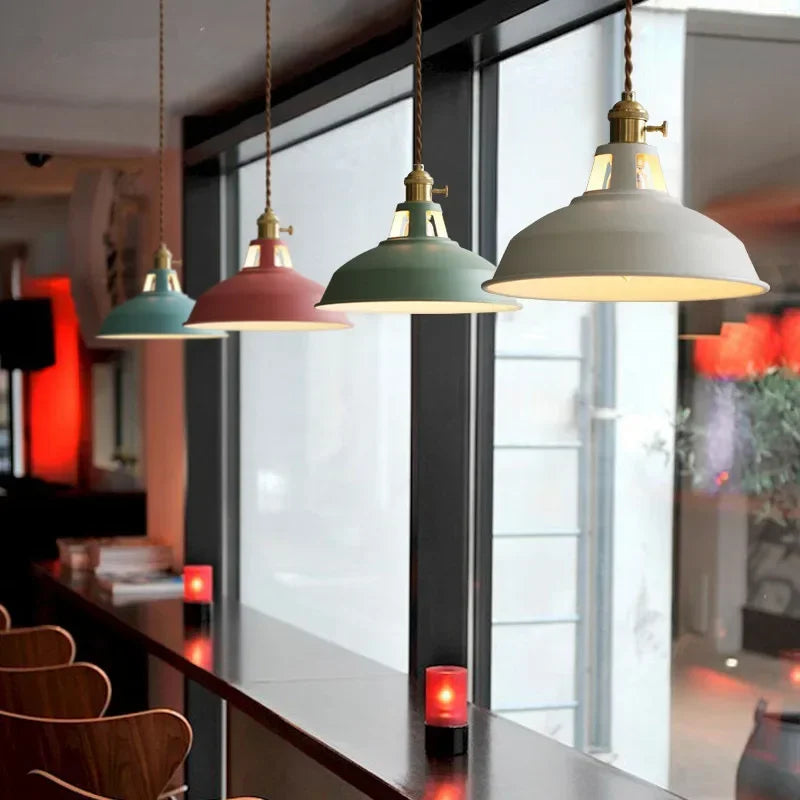 Aluminium Pendant Light With E27 Fitting In 8 Modern Colors
