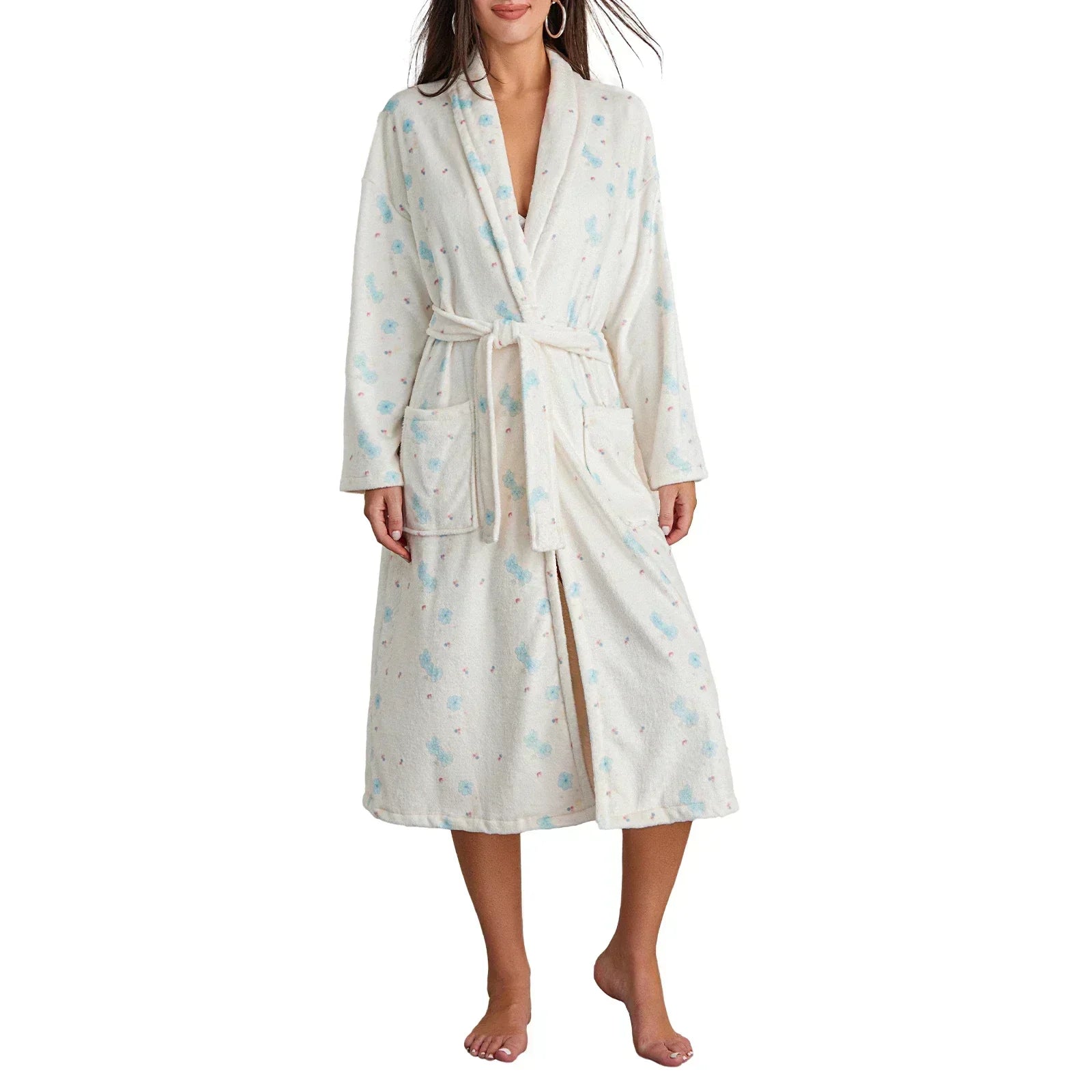 BlossomWrap Cozy Indoor Robe For Home Comfort And Warmth
