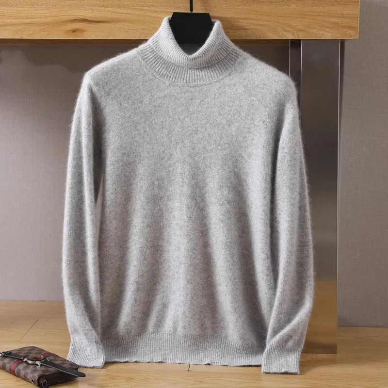 Japanese Knit Men's Velvet Cashmere Sweater, 100% Pure Cashmere