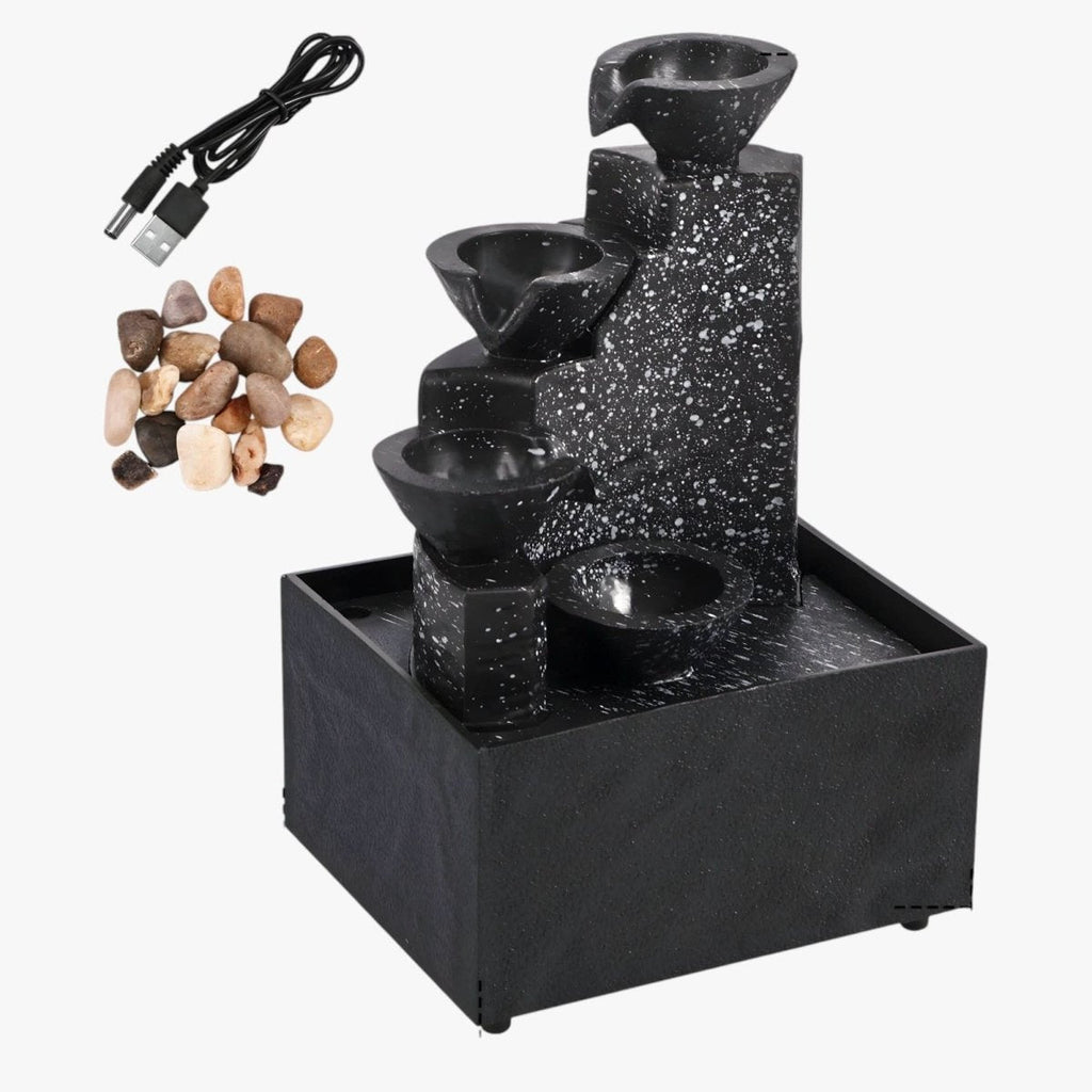 Tranquil Stream Tabletop Waterfall Fountain For Relaxation