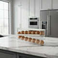 EggFlow Two-Tier Automatic Rolling Egg Organizer for Refrigerators