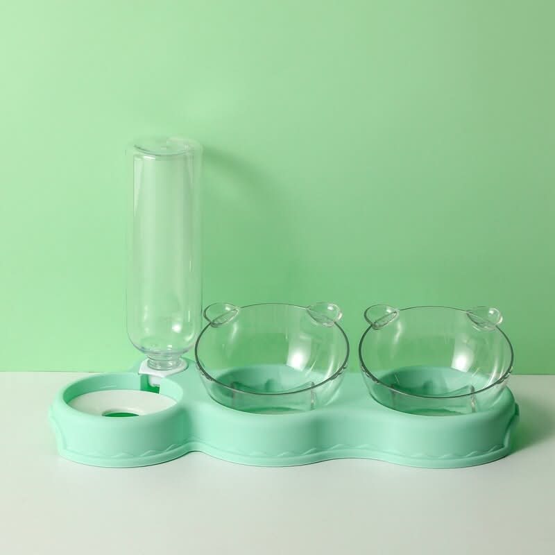 SafeFeast 3-in-1 Feeding Station With Drinking Dispenser And Raised Bowl
