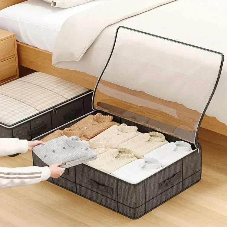 Caja de Almacenamiento Plegable Transparente Solución para Organización Óptima