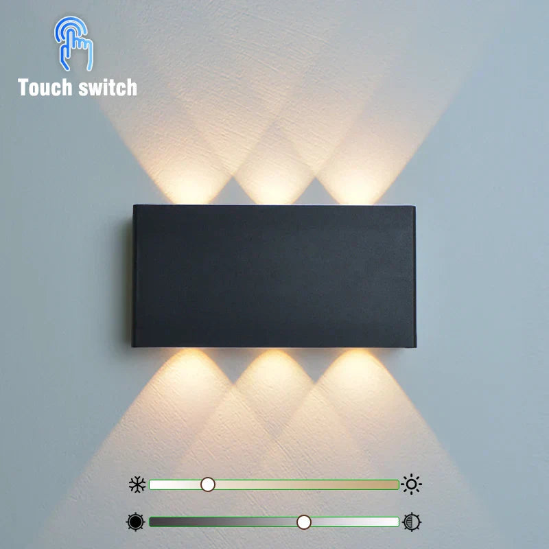 Applique murale rechargeable avec commande tactile et couleur réglable