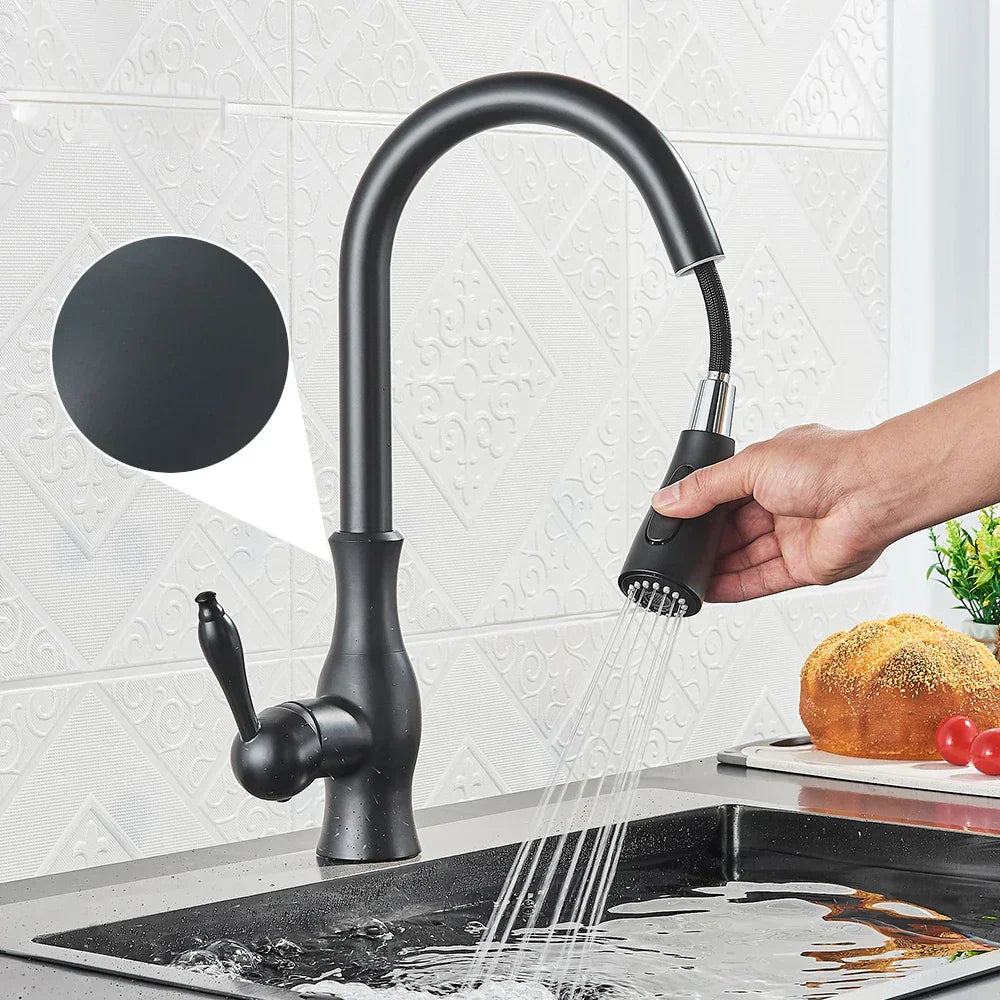 GlamFaucet Køkkenarmatur med Guldfinish og Moderne Udseende i Dag