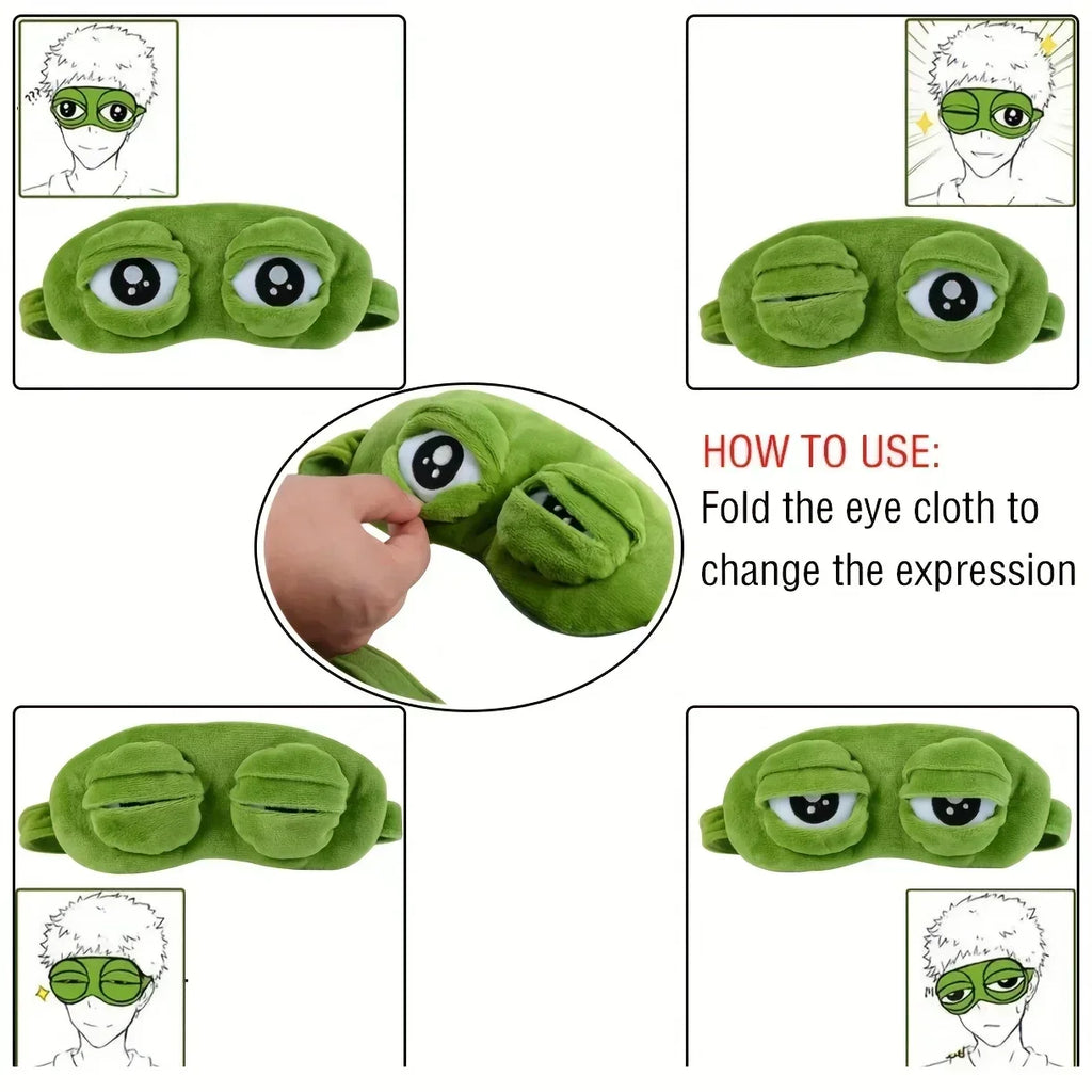 Maschera per Dormire 3D FrogEase per Sonno Rilassato e Viaggi