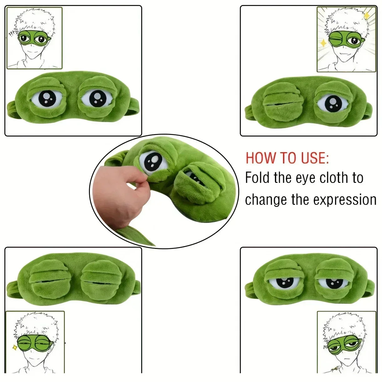 Maschera per Dormire 3D FrogEase per Sonno Rilassato e Viaggi