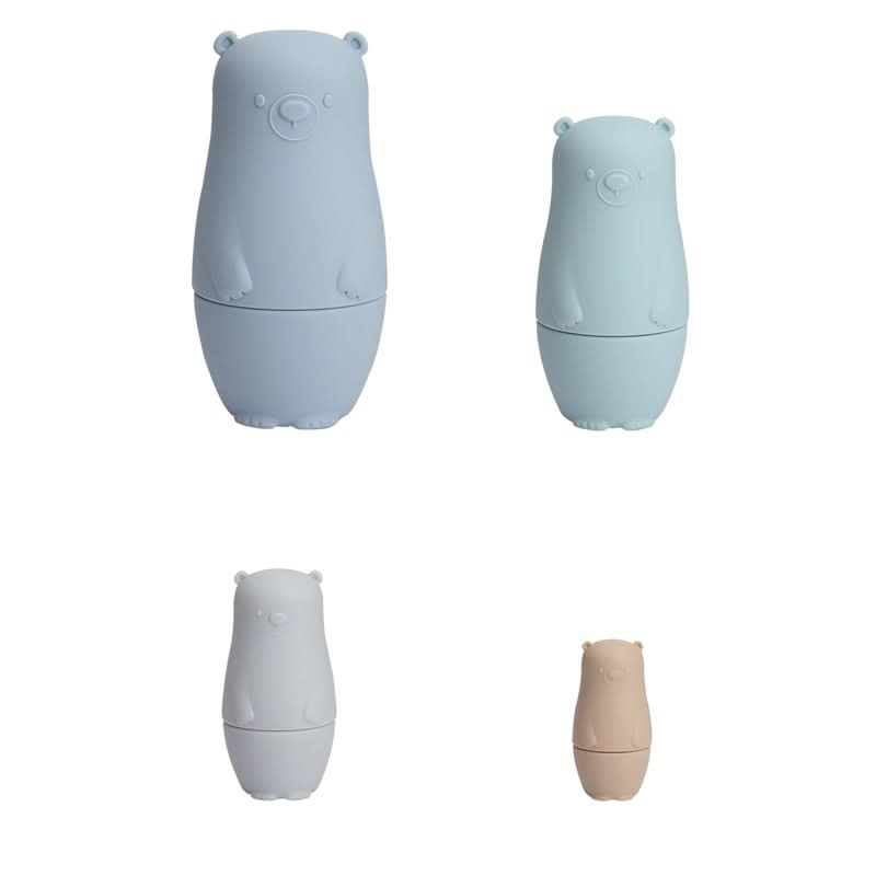 BrightNest Stackable Silicone Nesting Dolls for Fine Motor Skills