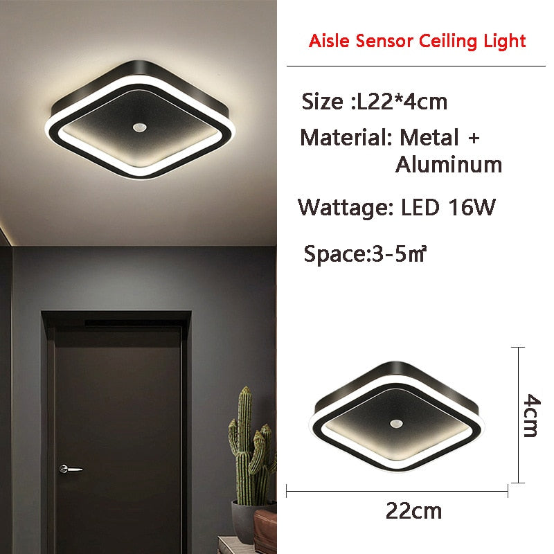 Plafonnier avec Capteur de Mouvement LED pour Chambre et Couloir