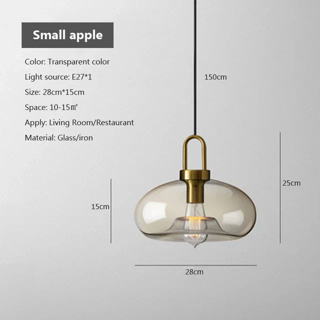 Suspension Industrielle en Verre pour Intérieurs Modernes et Salons