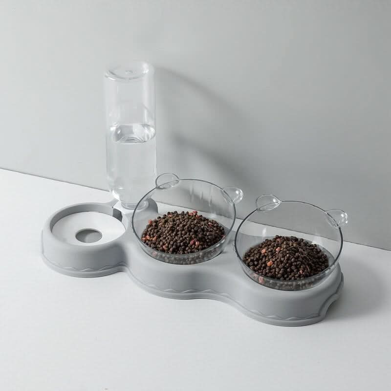 SafeFeast 3-in-1 Feeding Station With Drinking Dispenser And Raised Bowl