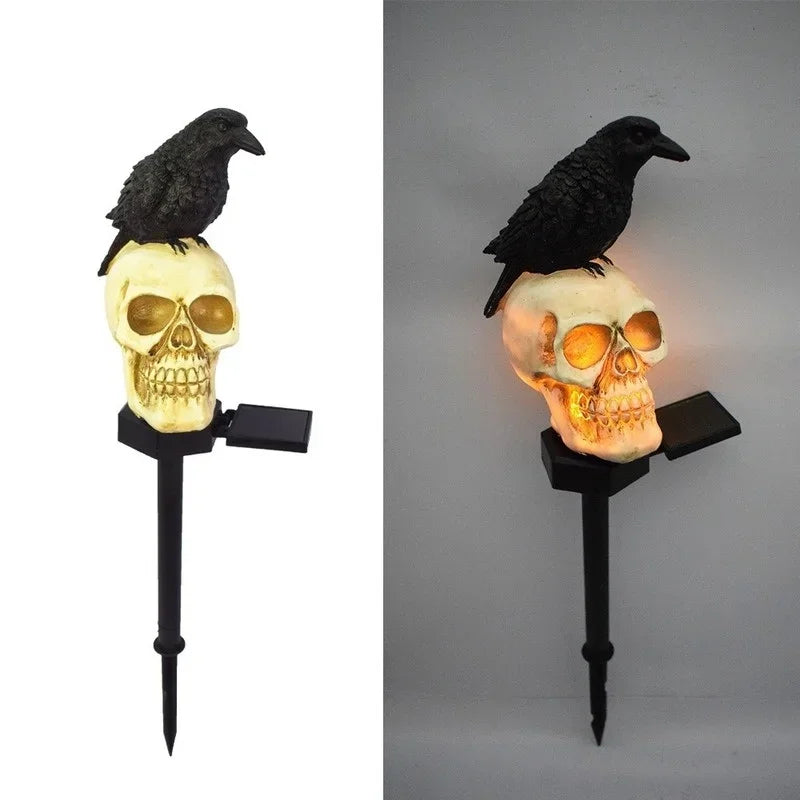 NightCorvus Skull Solar Path Light
