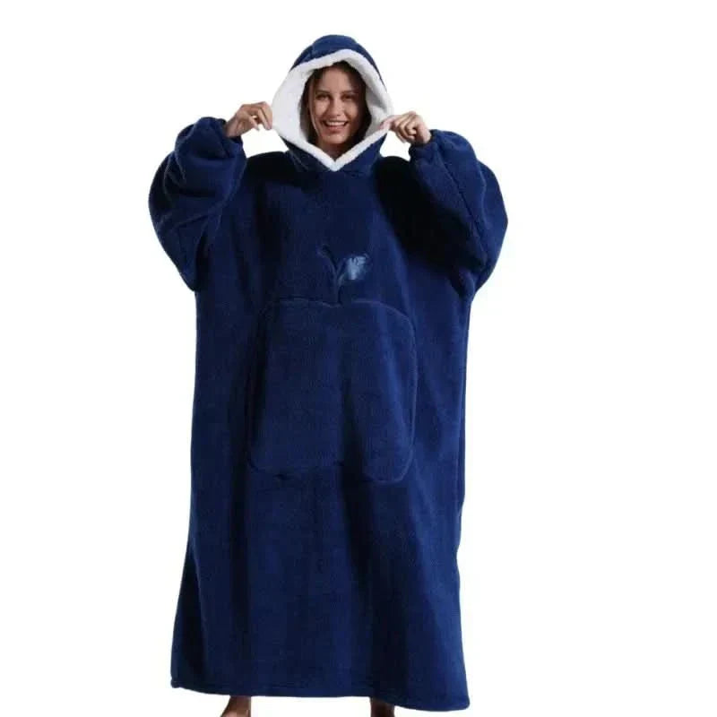 Felpa con Cappuccio Oversize in Pile Morbido per Massimo Comfort e Relax