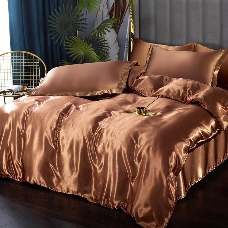 Premium Silk Bedding Set Exuding Luxury And Timeless Elegance