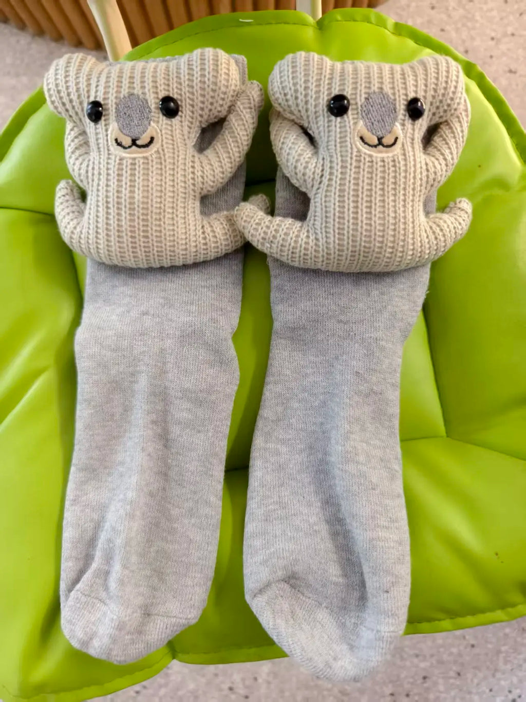 CuddleStride Cozy House Socks With Cute 3D Animal Accent And Non-Slip Sole