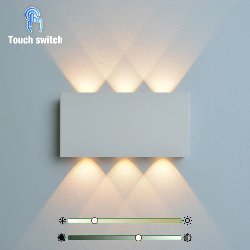 Applique murale rechargeable avec commande tactile et couleur réglable