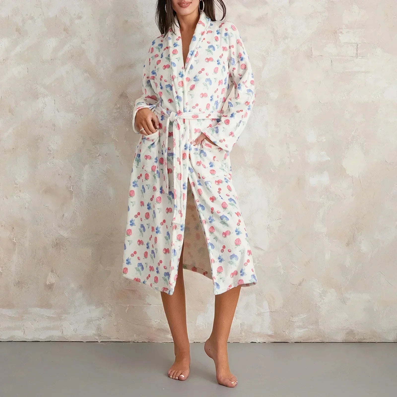 BlossomWrap Cozy Indoor Robe For Home Comfort And Warmth