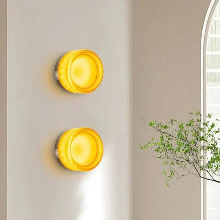 Aurelia Glass Wall Sconce Lamp in Contemporary Style | Fervei