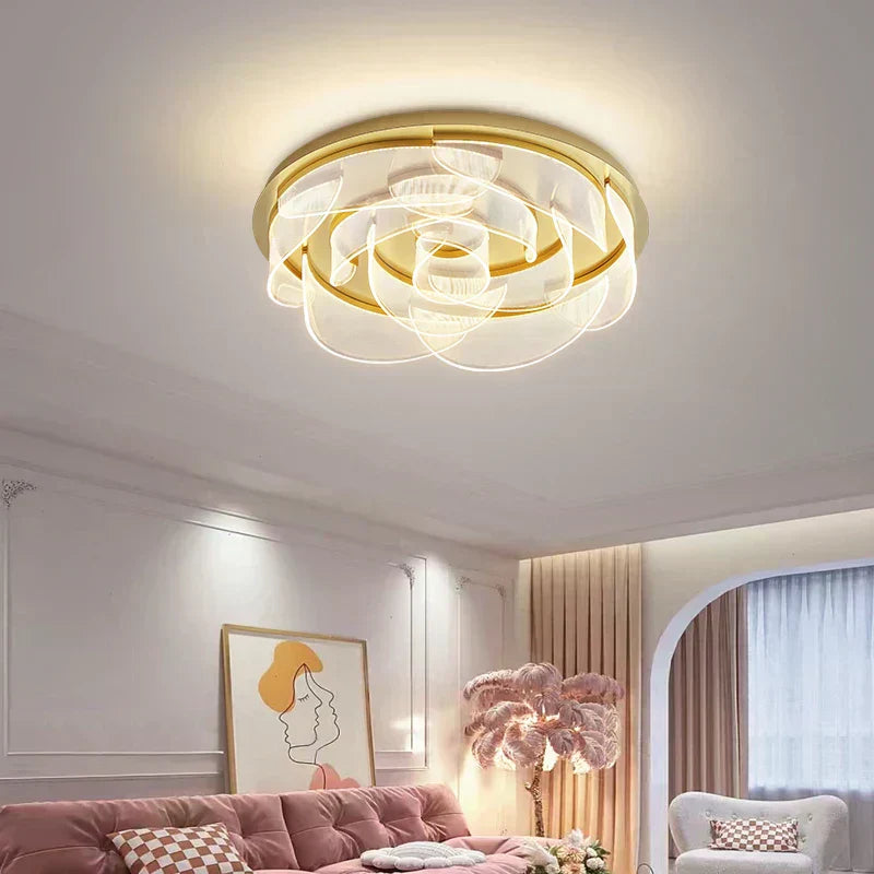 AuroraPetal Nordic Ceiling Chandelier Minimalist Glow