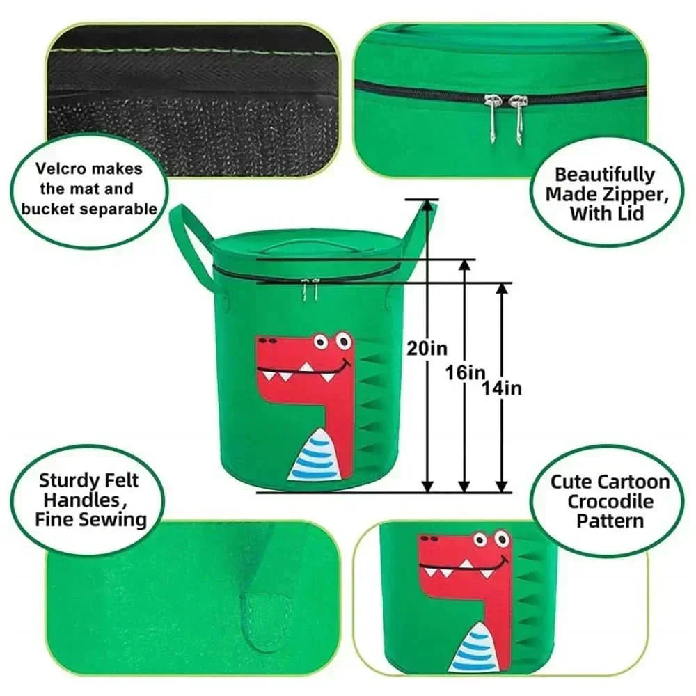 Felt Toy Organizer Bag For Nursery Storage Dustproof And Removable