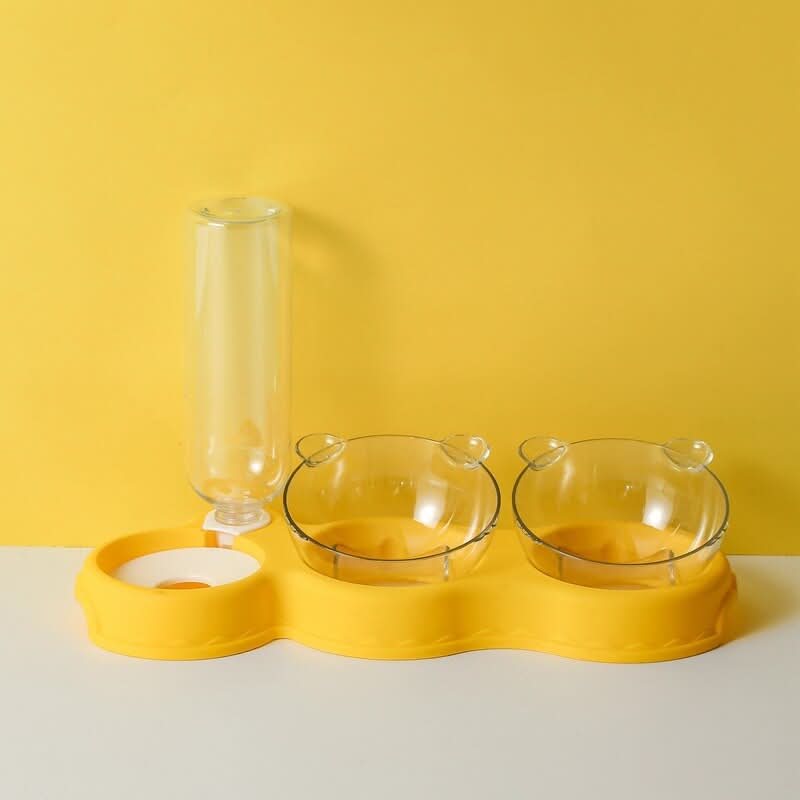 SafeFeast 3-in-1 Feeding Station With Drinking Dispenser And Raised Bowl