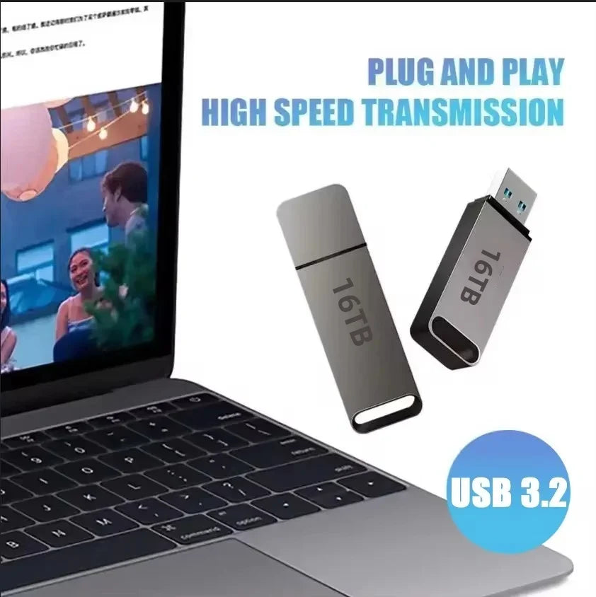 4TB Pendrive USB z metalową obudową USB 3.2, odporny na wstrząsy, kompaktowa pamięć