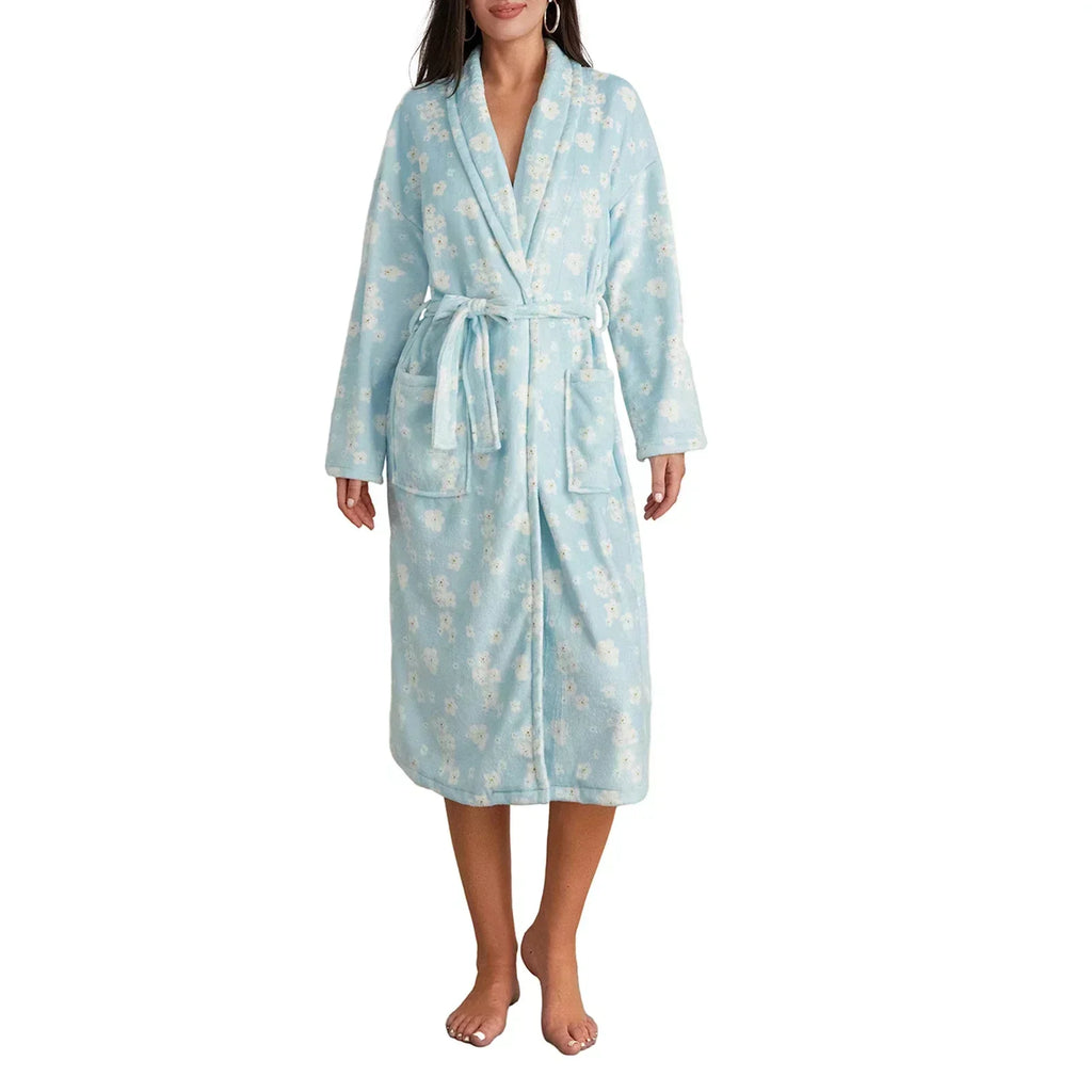 BlossomWrap Cozy Indoor Robe For Home Comfort And Warmth