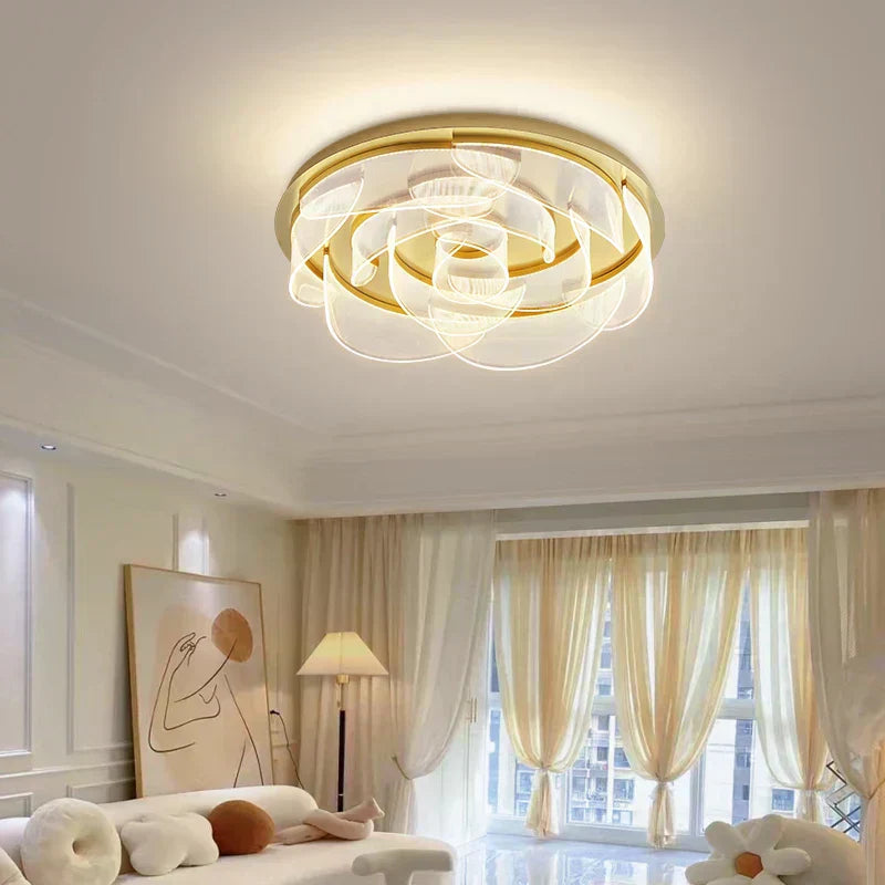 AuroraPetal Nordic Ceiling Chandelier Minimalist Glow