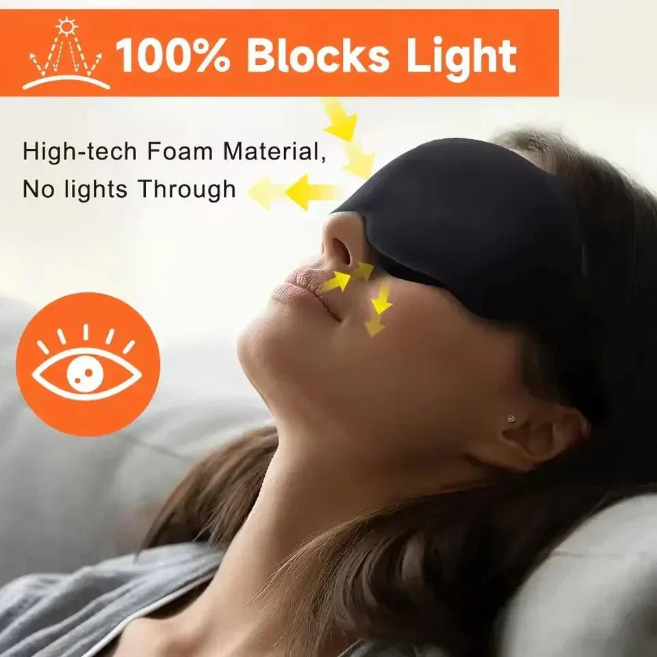 NoctiShade 6D Light Blocking Memory Foam Sleep Mask For Deep Sleep
