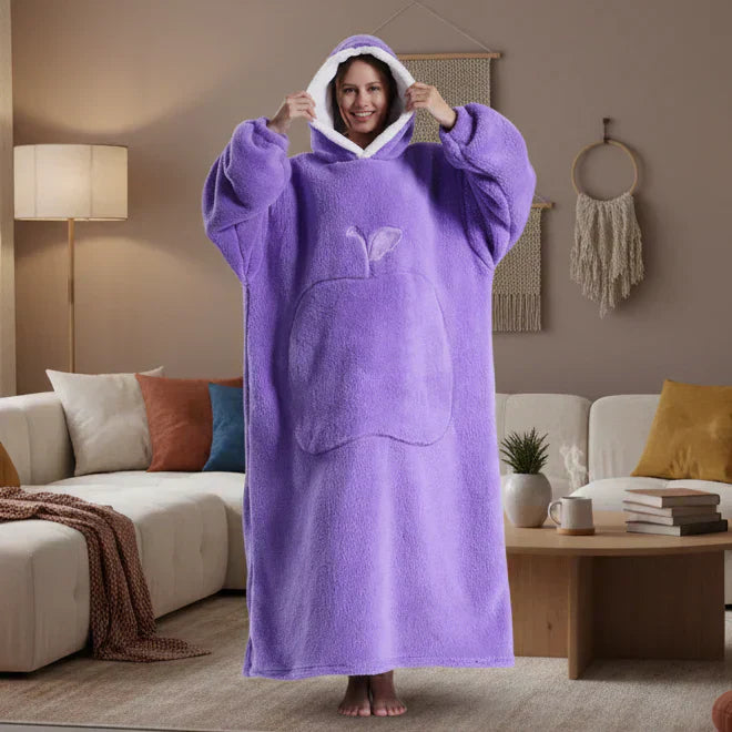 Felpa con Cappuccio Oversize in Pile Morbido per Massimo Comfort e Relax