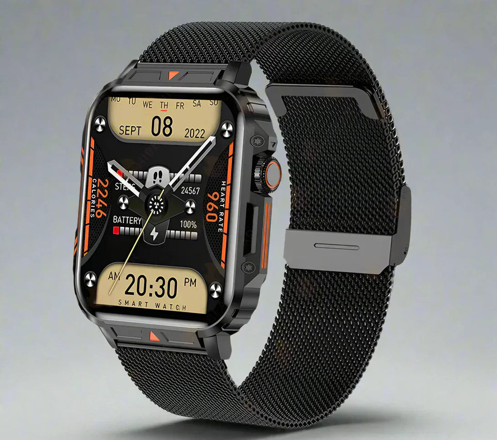 Wytrzymały smartwatch Apollo 2024 z funkcją dzwonienia przez Bluetooth, krokomierzem i wodoodpornością IP68