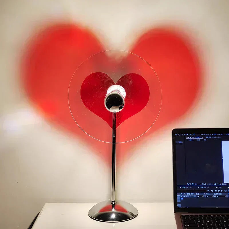 LumiAura | Decorative LED Lamp With Heart-Shaped Glow