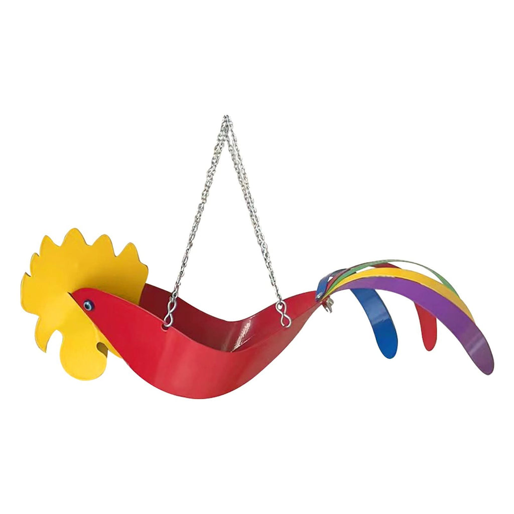 Hanging Plant Bowl With Colorful Chicken Design Garden Decor