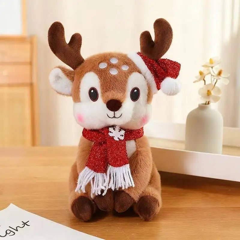 SnuggleScarf Charming Christmas Plush Doll With Cartoon Design