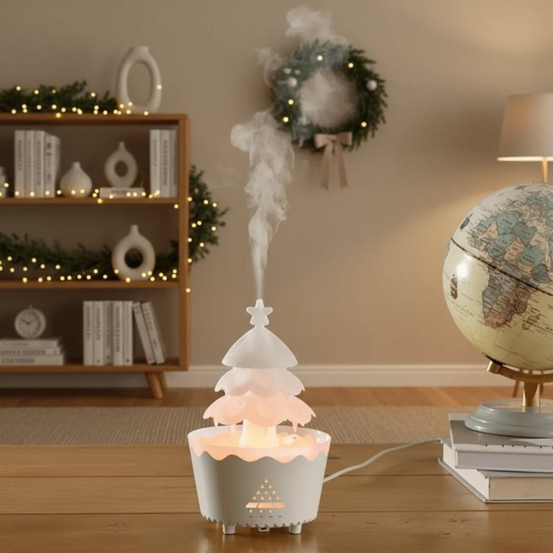 EverGlow Christmas Tree Aroma Diffuser With Adjustable Mist And LED Light